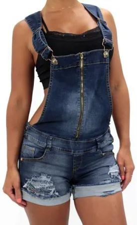 17293 Maripily Denim Short Overall