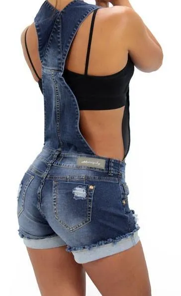 17293 Maripily Denim Short Overall