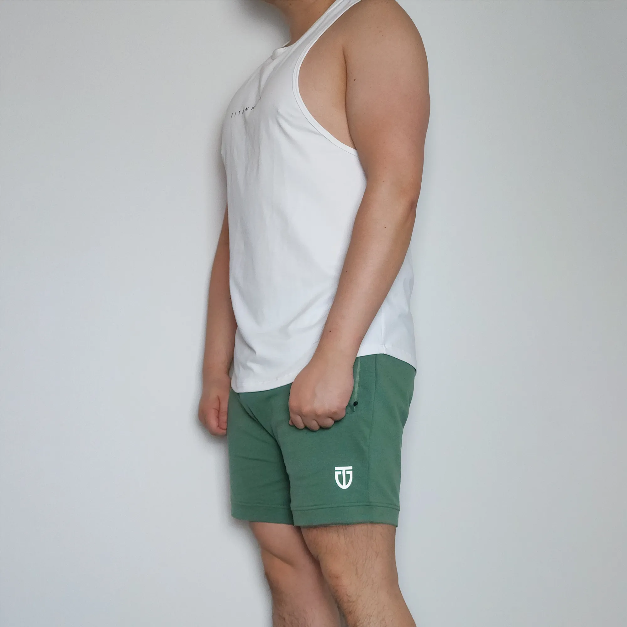 Aesthetic Sweat Shorts - Army Green