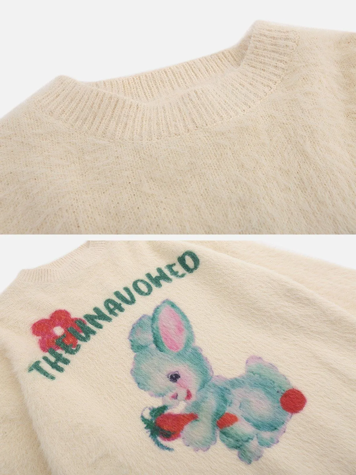 AlanBalen® - Cartoon Rabbit Graphic Sweater