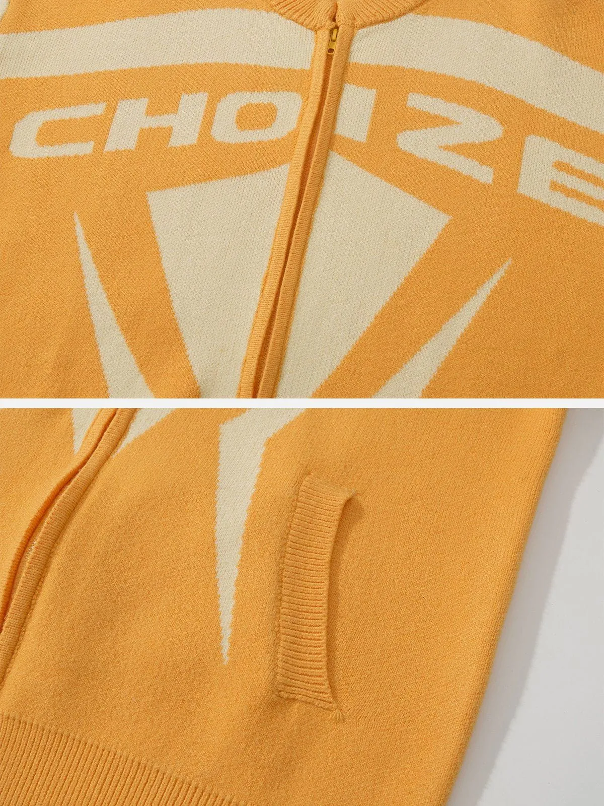AlanBalen® - Colorblock Racing Cardigan