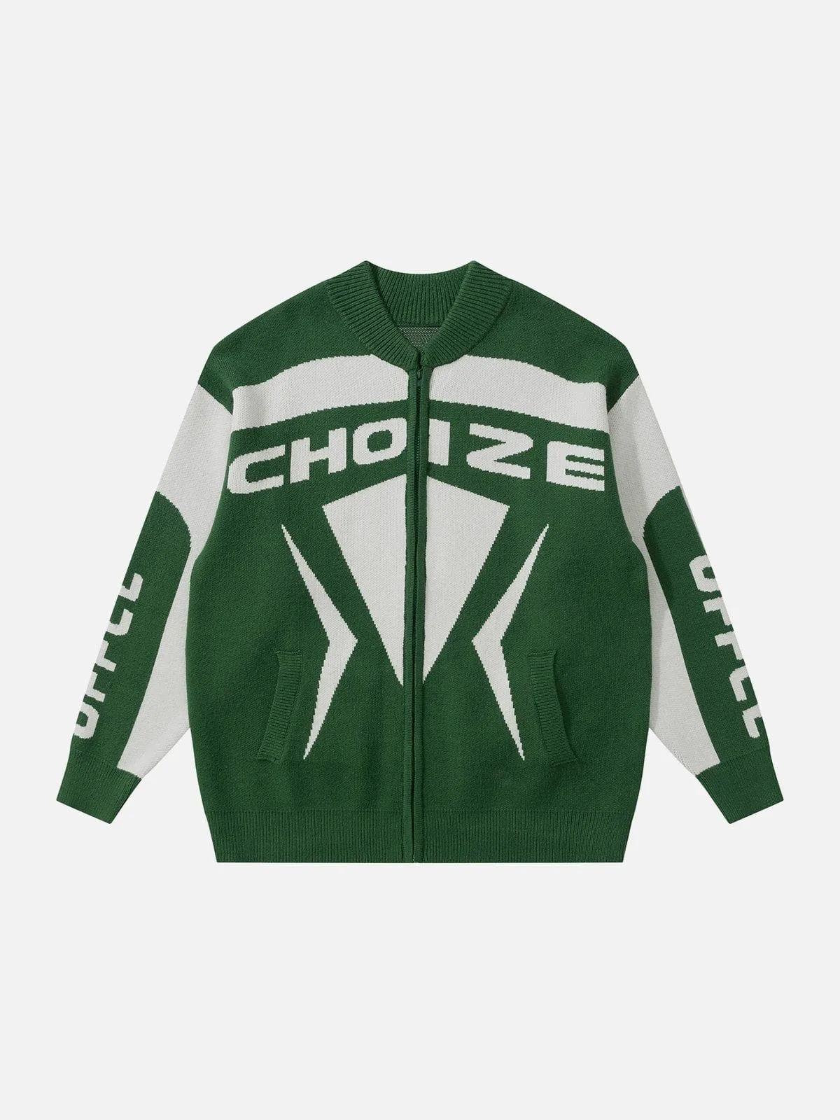 AlanBalen® - Colorblock Racing Cardigan