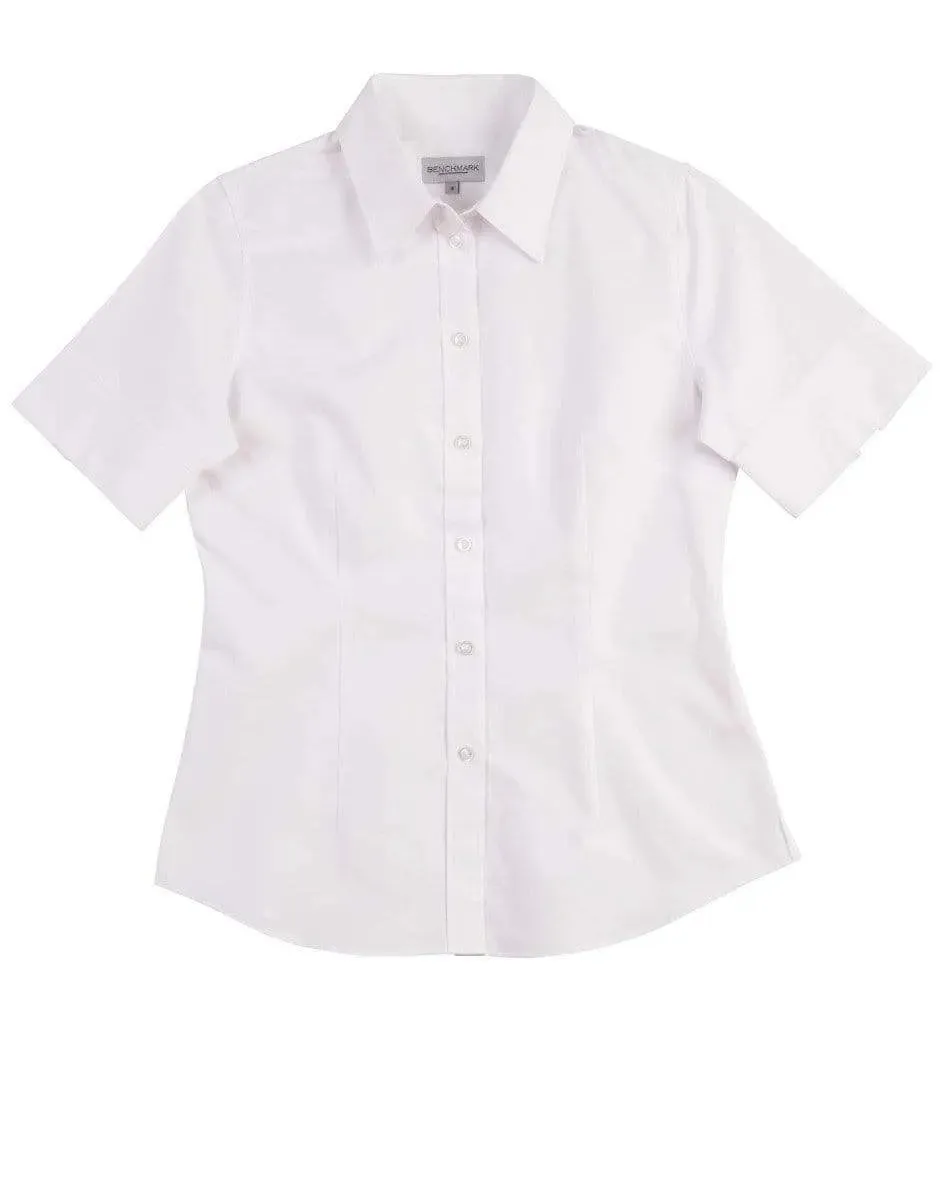 BENCHMARK Women's CVC Oxford Short Sleeve Shirt M8040S