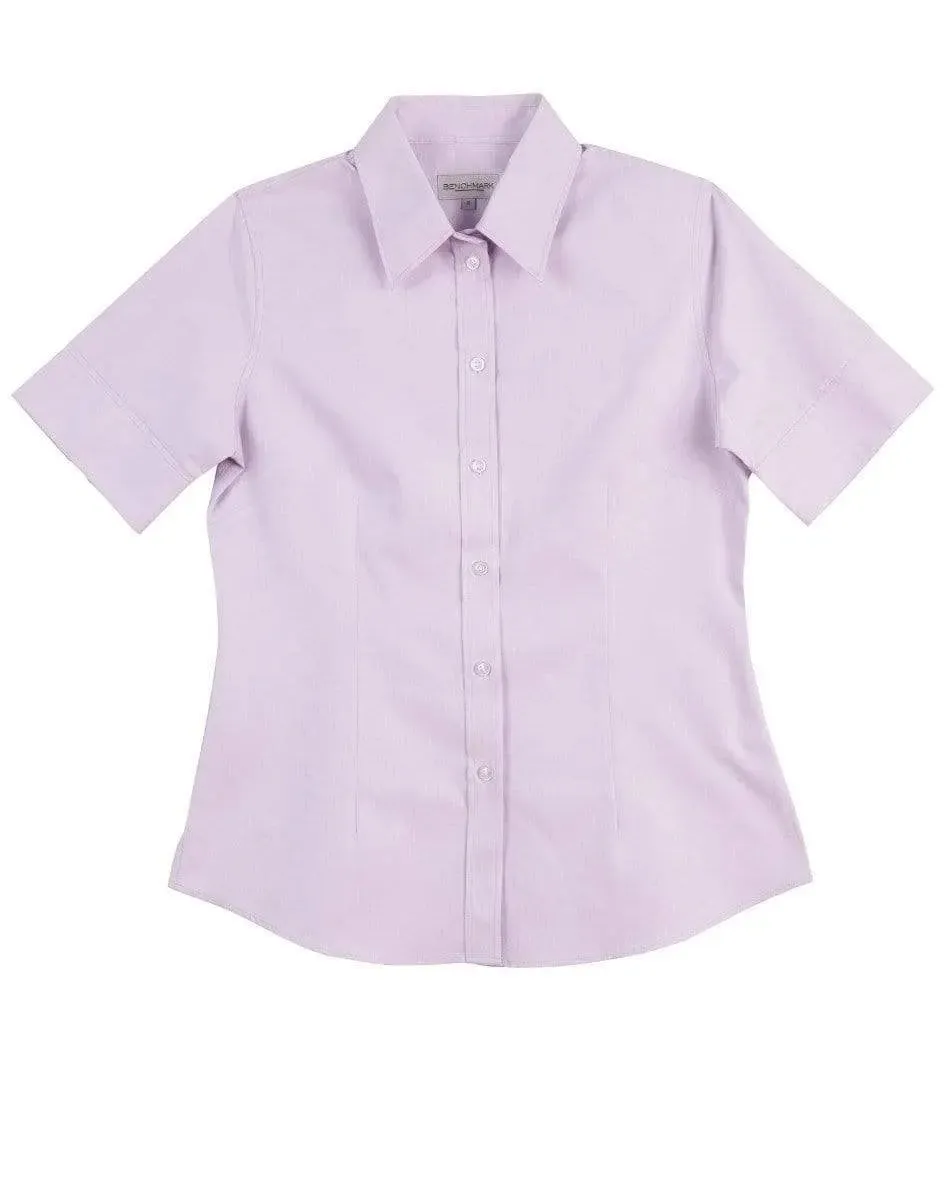 BENCHMARK Women's CVC Oxford Short Sleeve Shirt M8040S