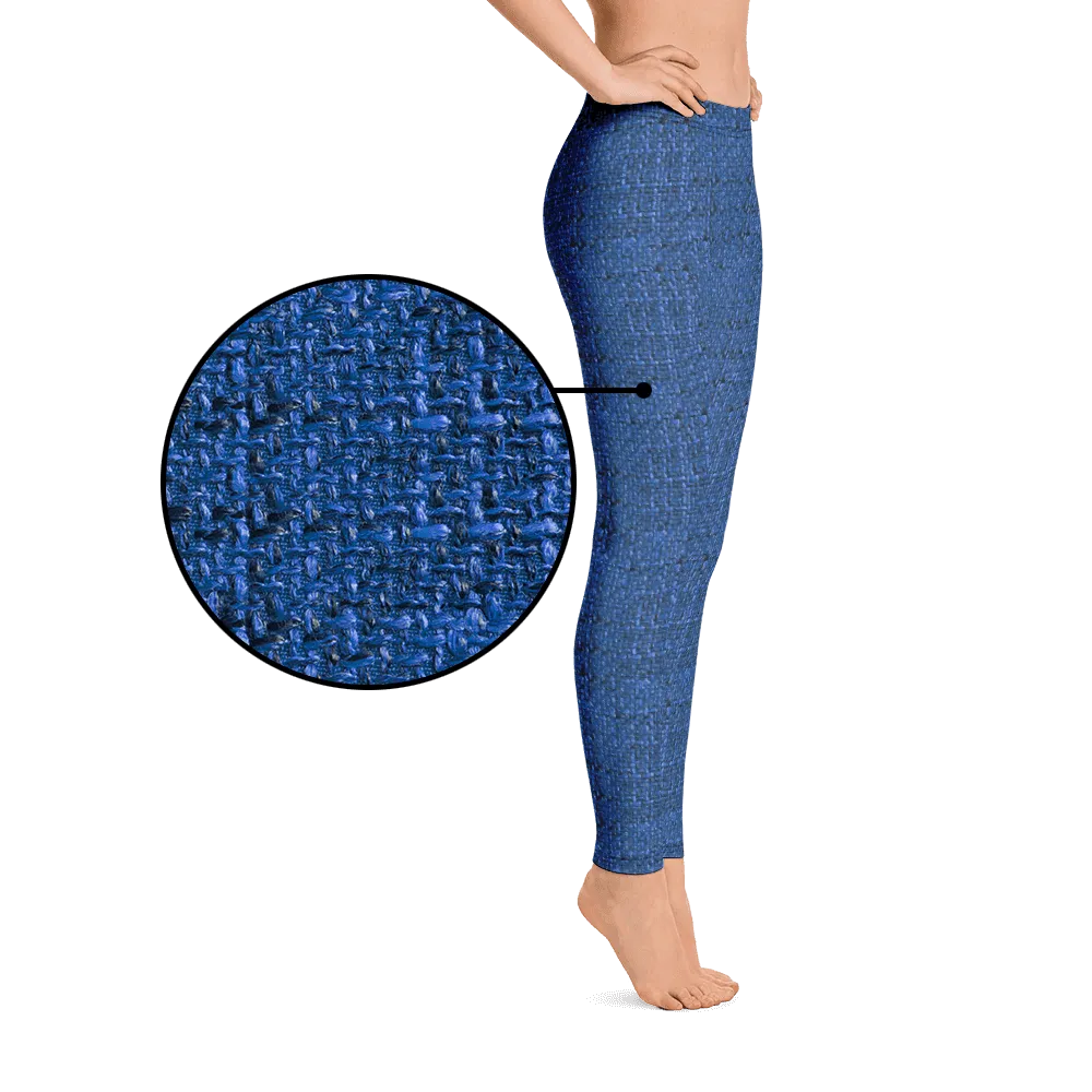 Blue Boucl Leggings