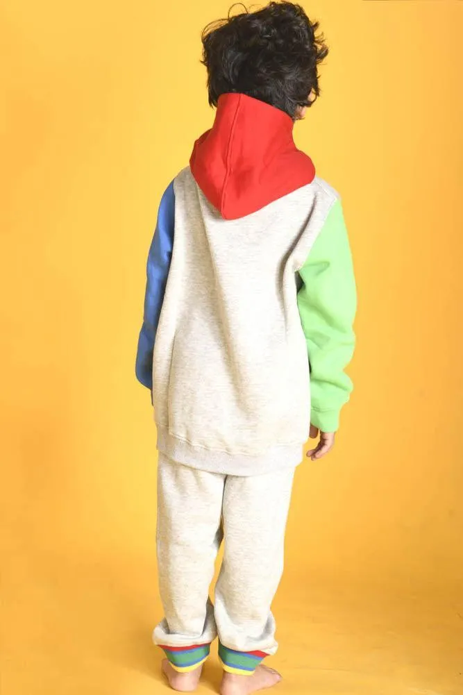 BRAZIL FLEECE HOODIE SWEATSHIRT - GREY