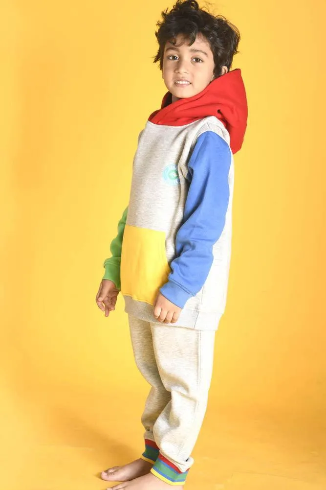 BRAZIL FLEECE HOODIE SWEATSHIRT - GREY