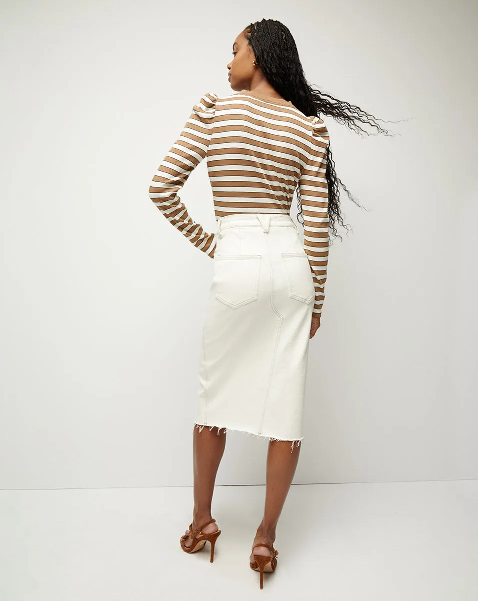Breves Denim Midi Skirt