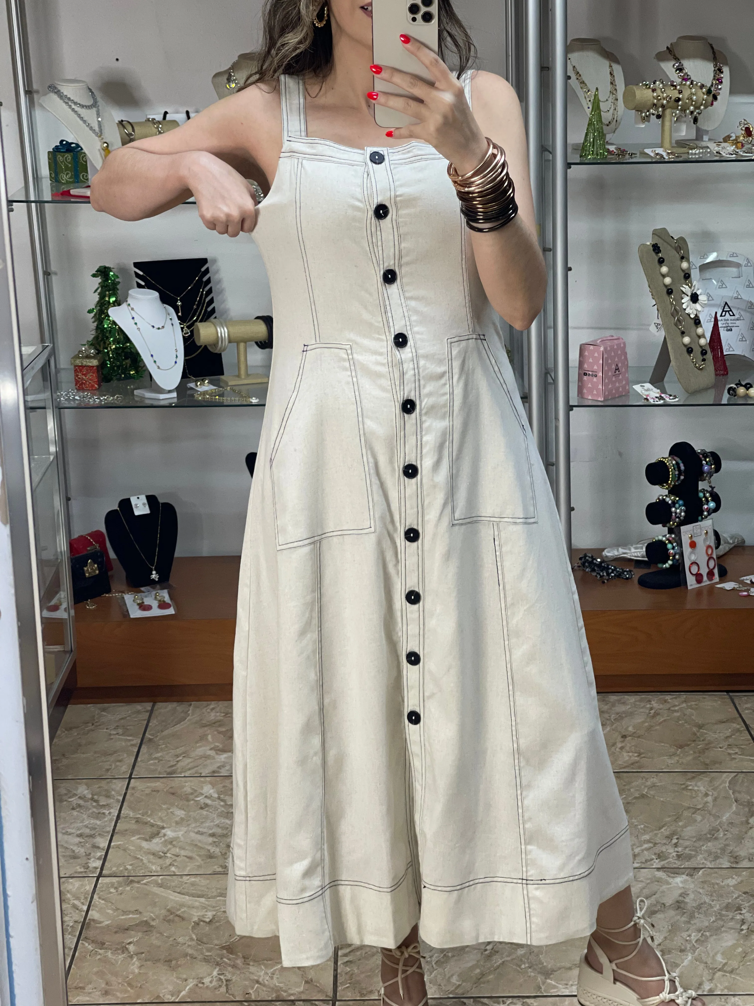 Button Down Midi Dress