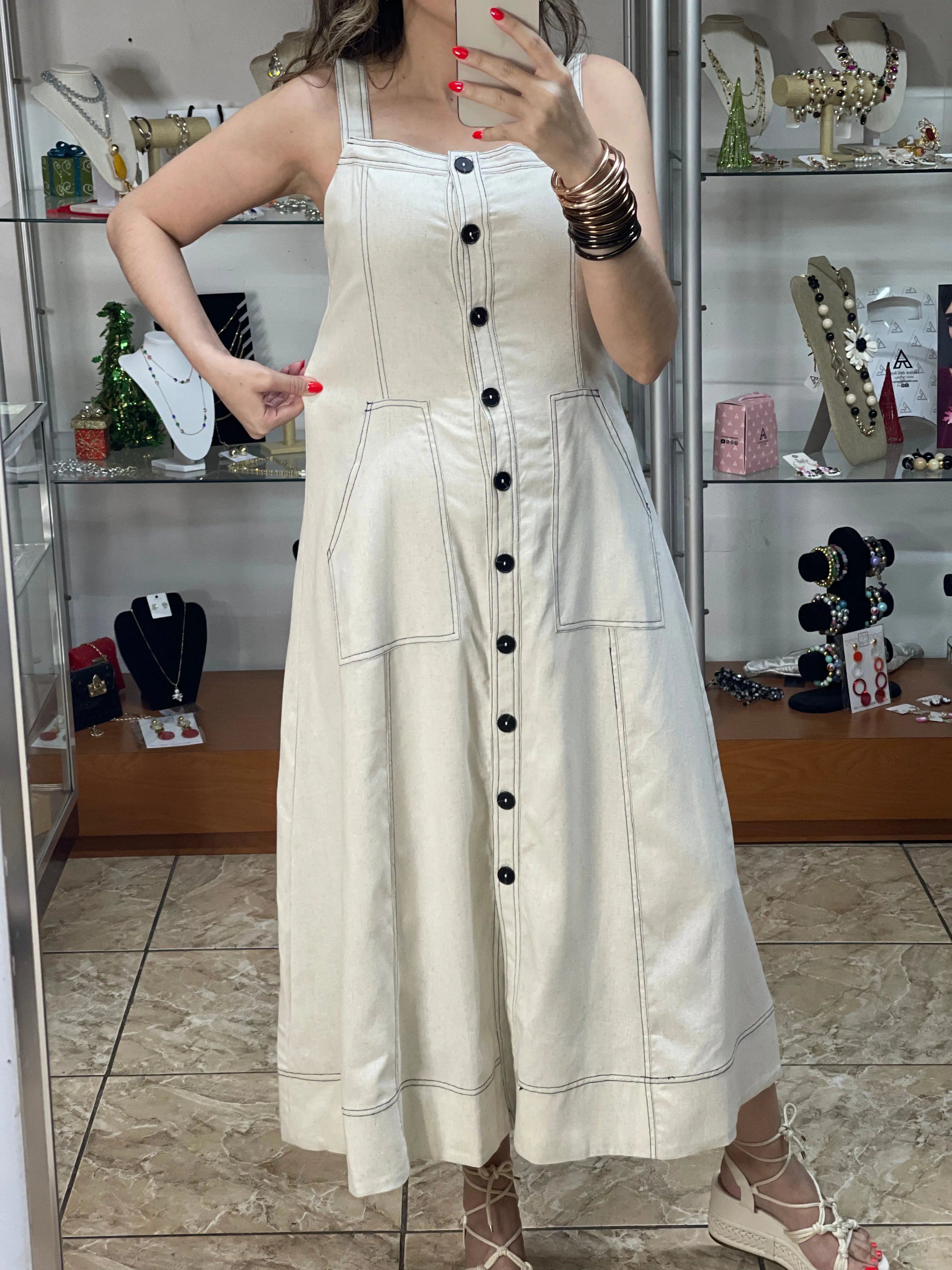 Button Down Midi Dress