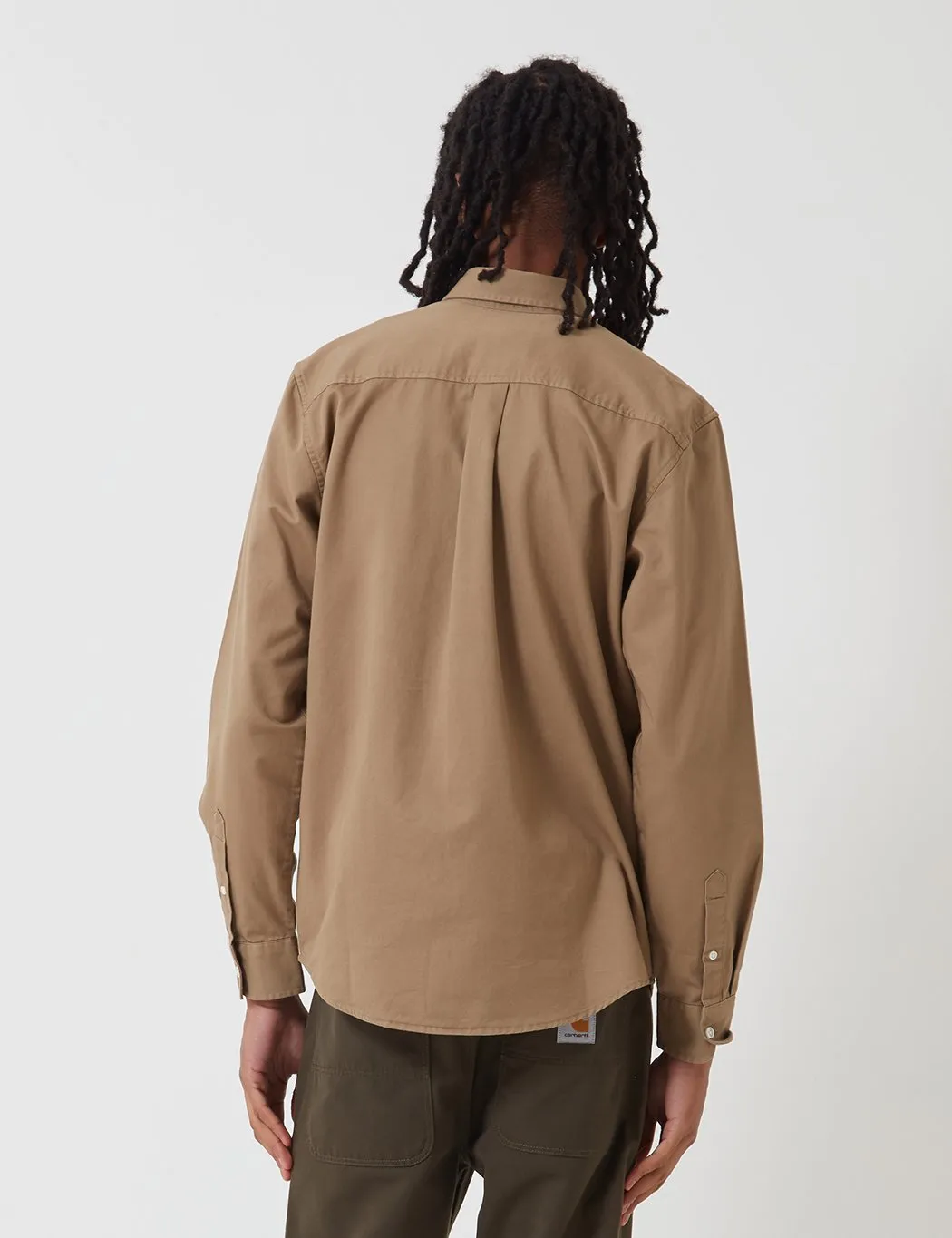 Carhartt-WIP L/S Madison Shirt - Khaki Leather