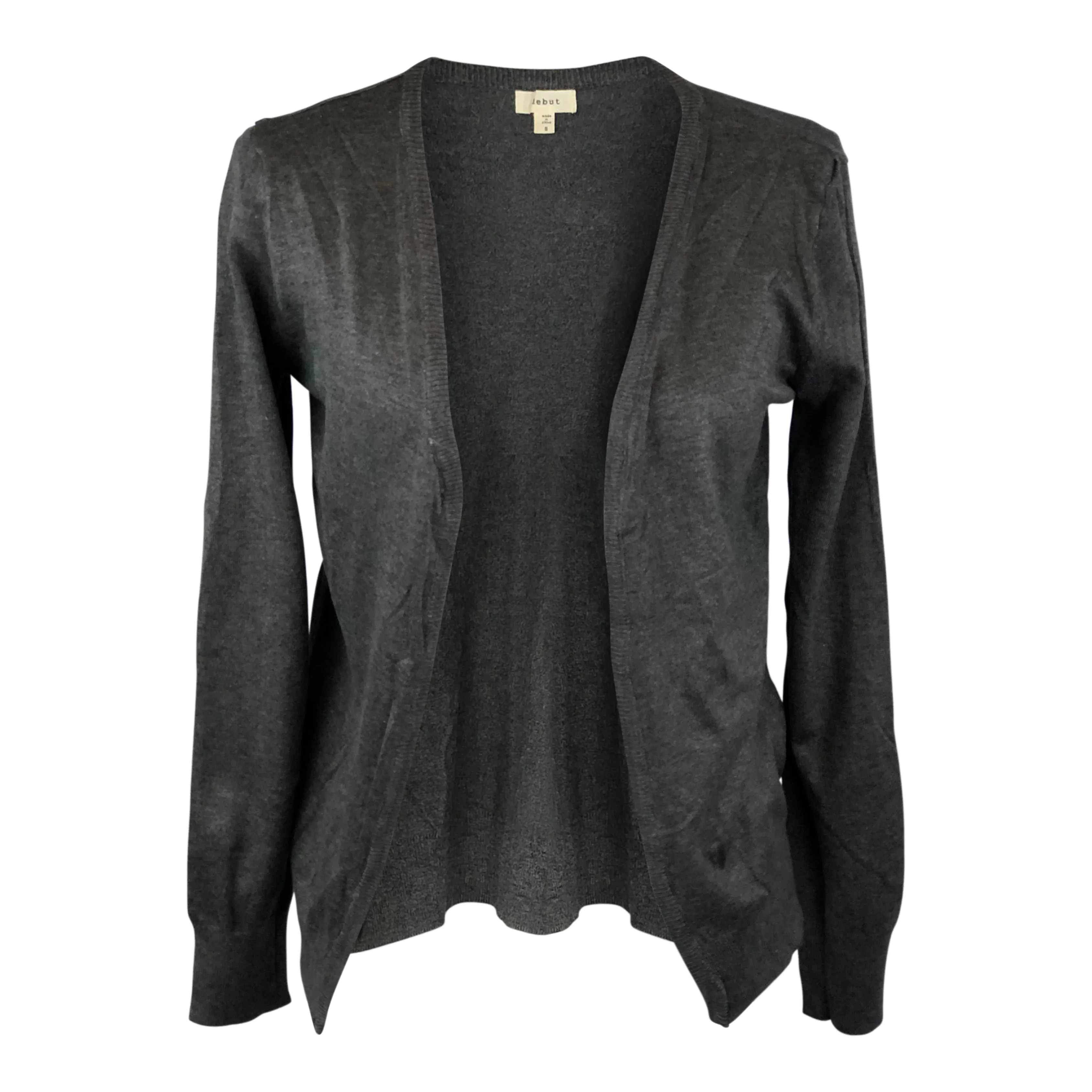 Charcoal Open Cardigan