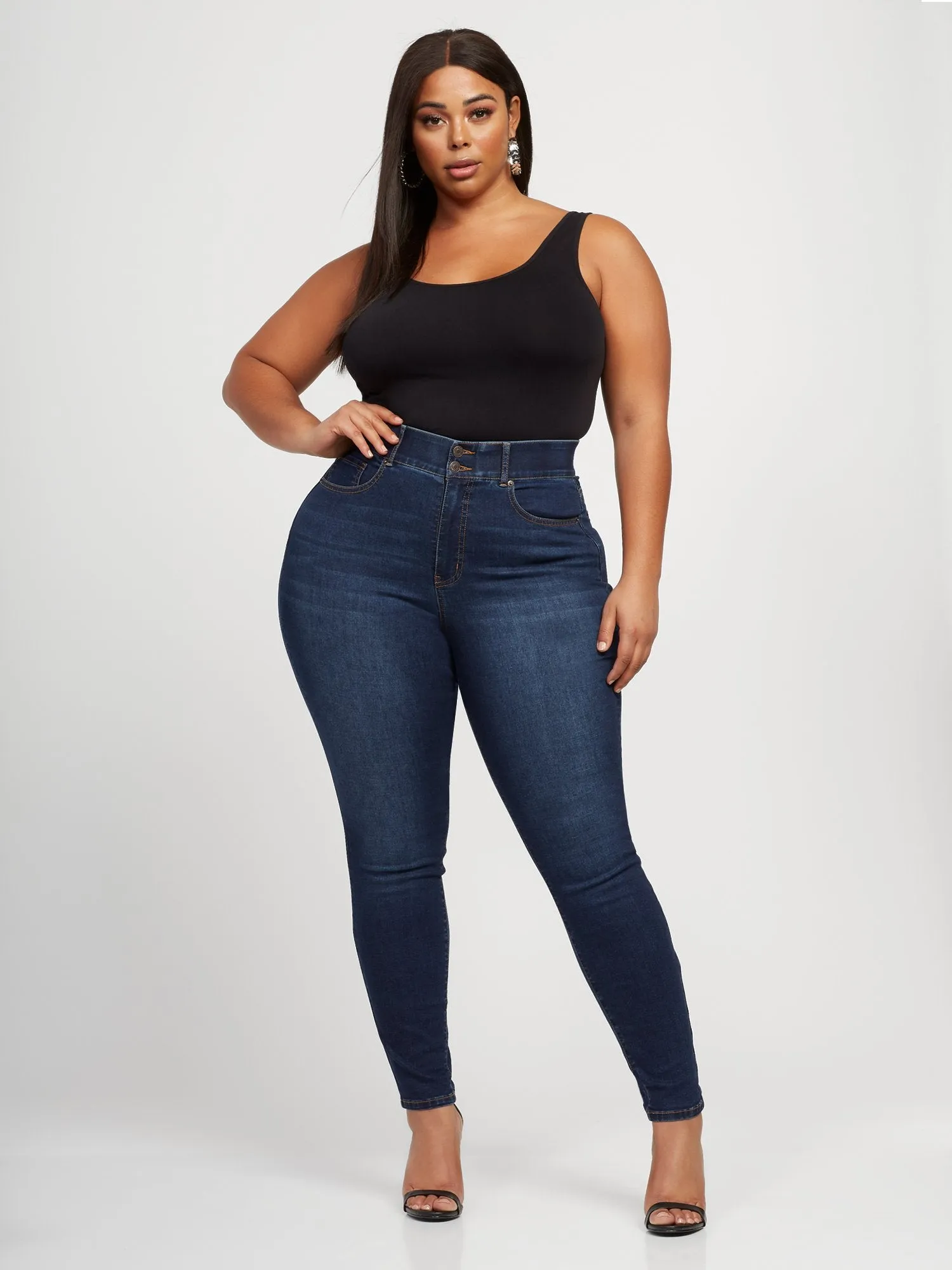Dark Wash Curvy Fit Skinny Jeans