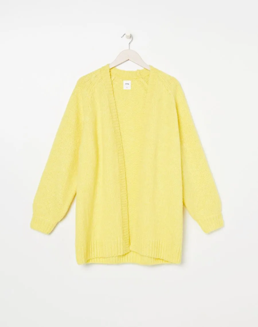 Embossed knit cardigan