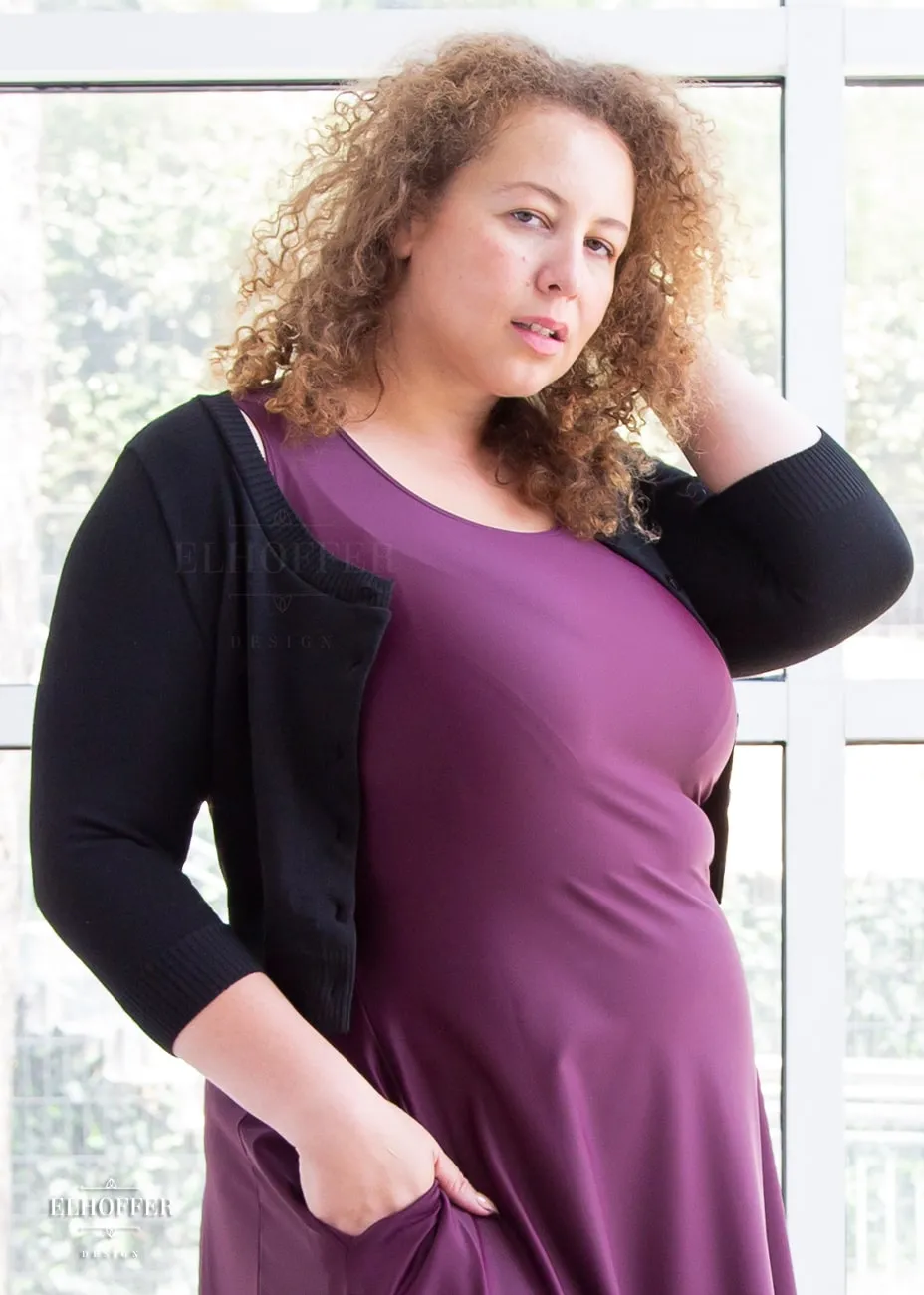 Essential Cordelia Cropped Cardi - Black