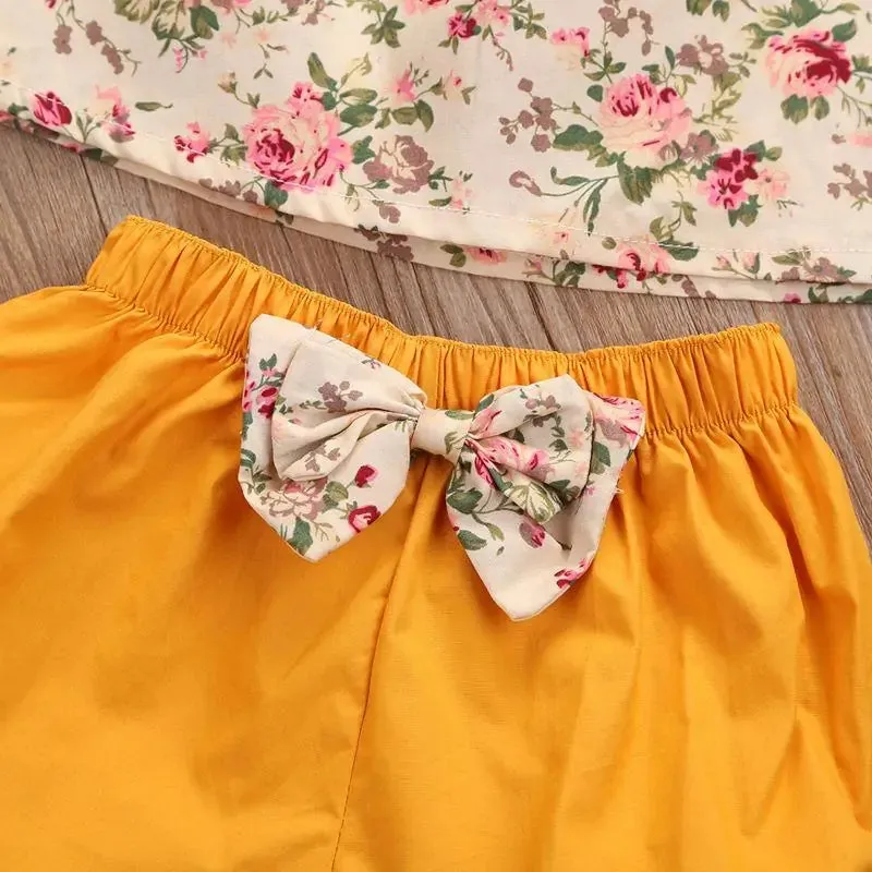 Frill Neck Top And Shorts Set