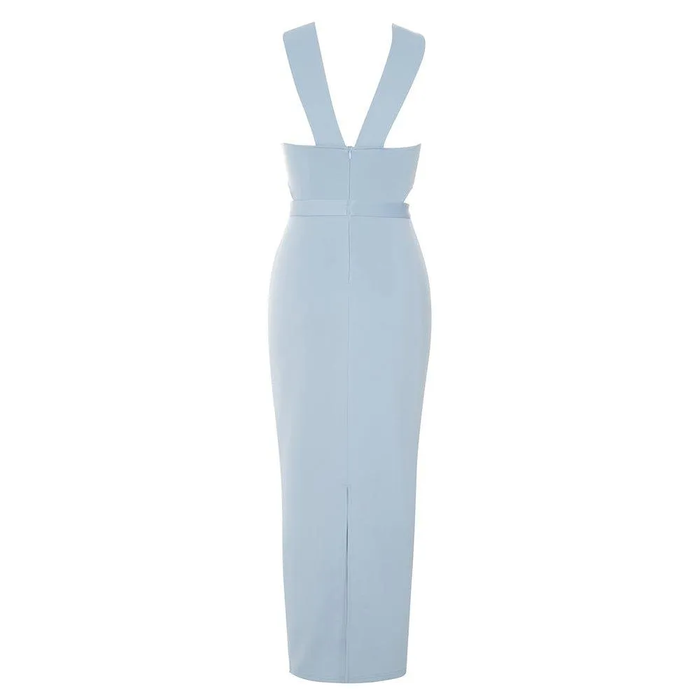 GFIT® V Neck Sleeveless Hollow out Maxi Bodycon Dress