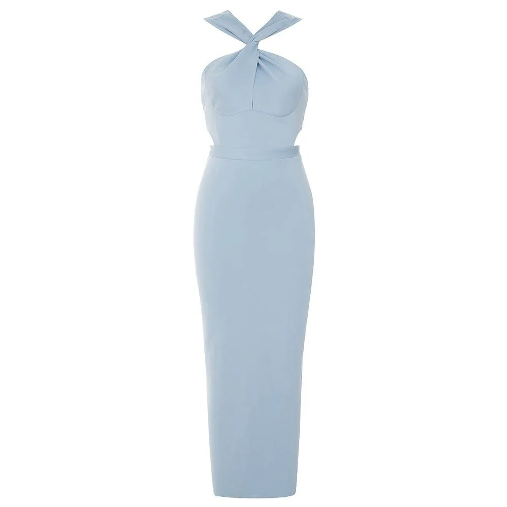 GFIT® V Neck Sleeveless Hollow out Maxi Bodycon Dress