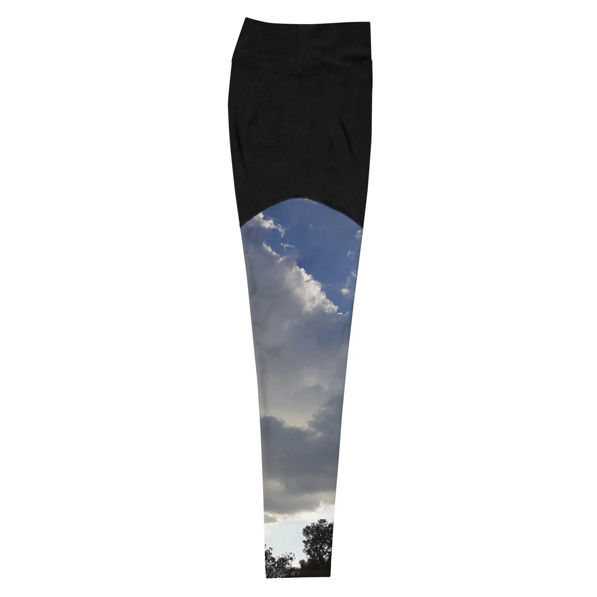 GG - Sports Leggings - Trees & Clouds