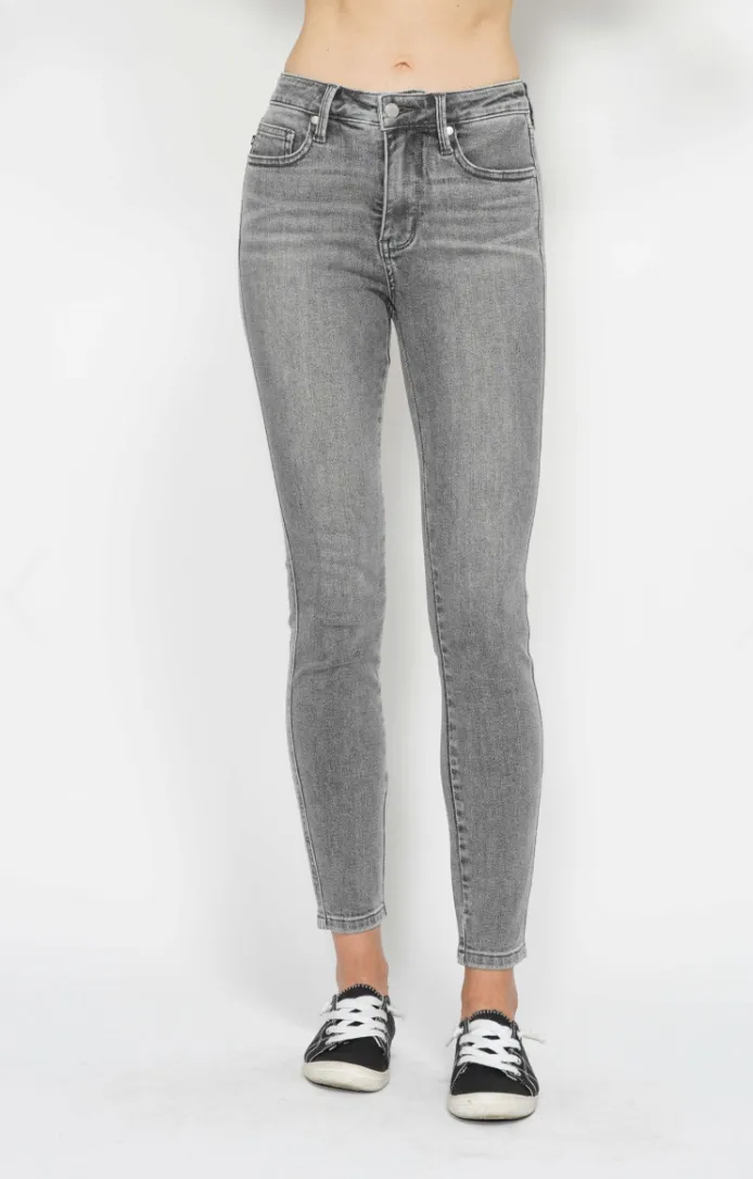 Grey Shield Pocket Skinny Jeans