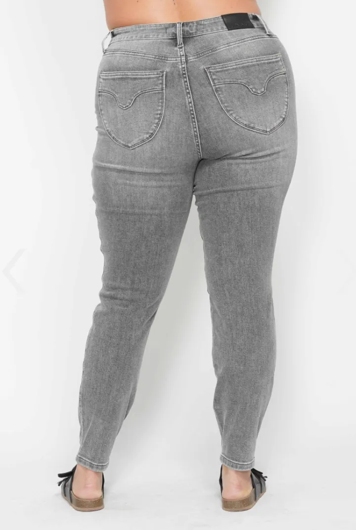 Grey Shield Pocket Skinny Jeans