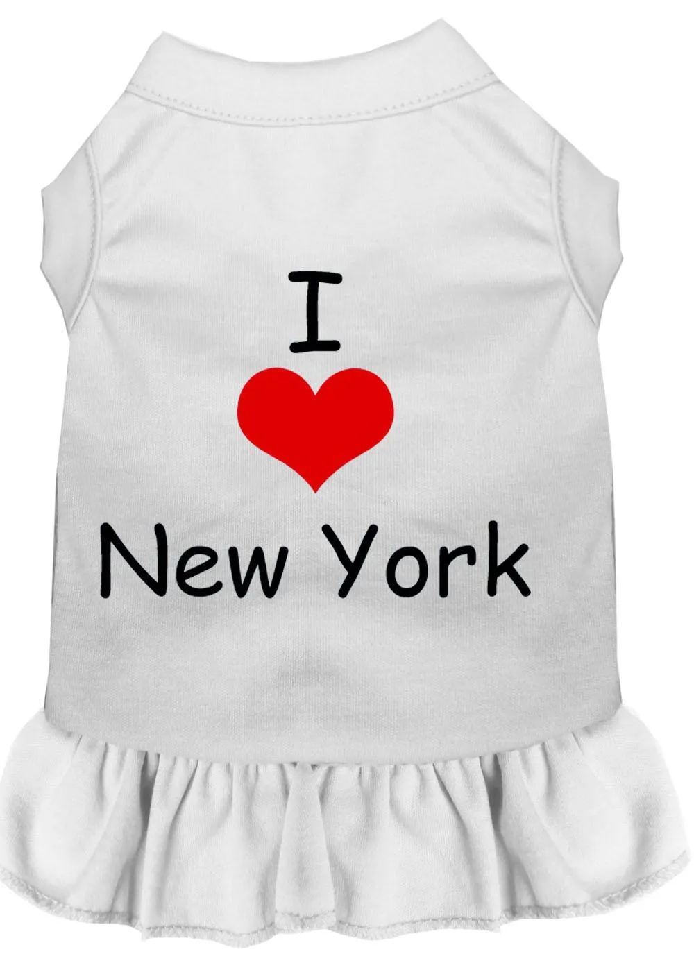 I Heart New York Screen Print Dress White Xxxl (20)