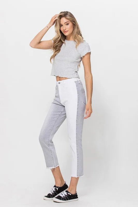 Invincible Super High Stretch Colorblock Jeans by Flying Monkey