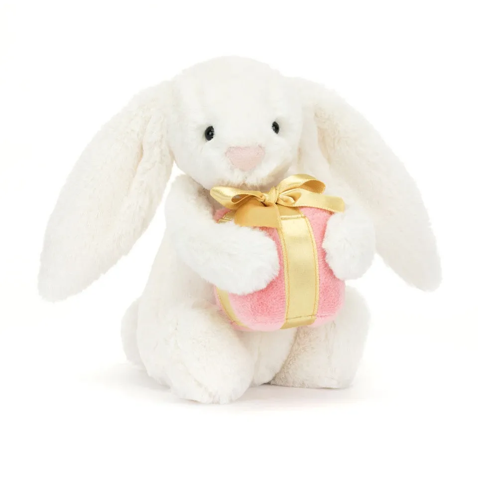 Jellycat Bashful Bunny with Present Little