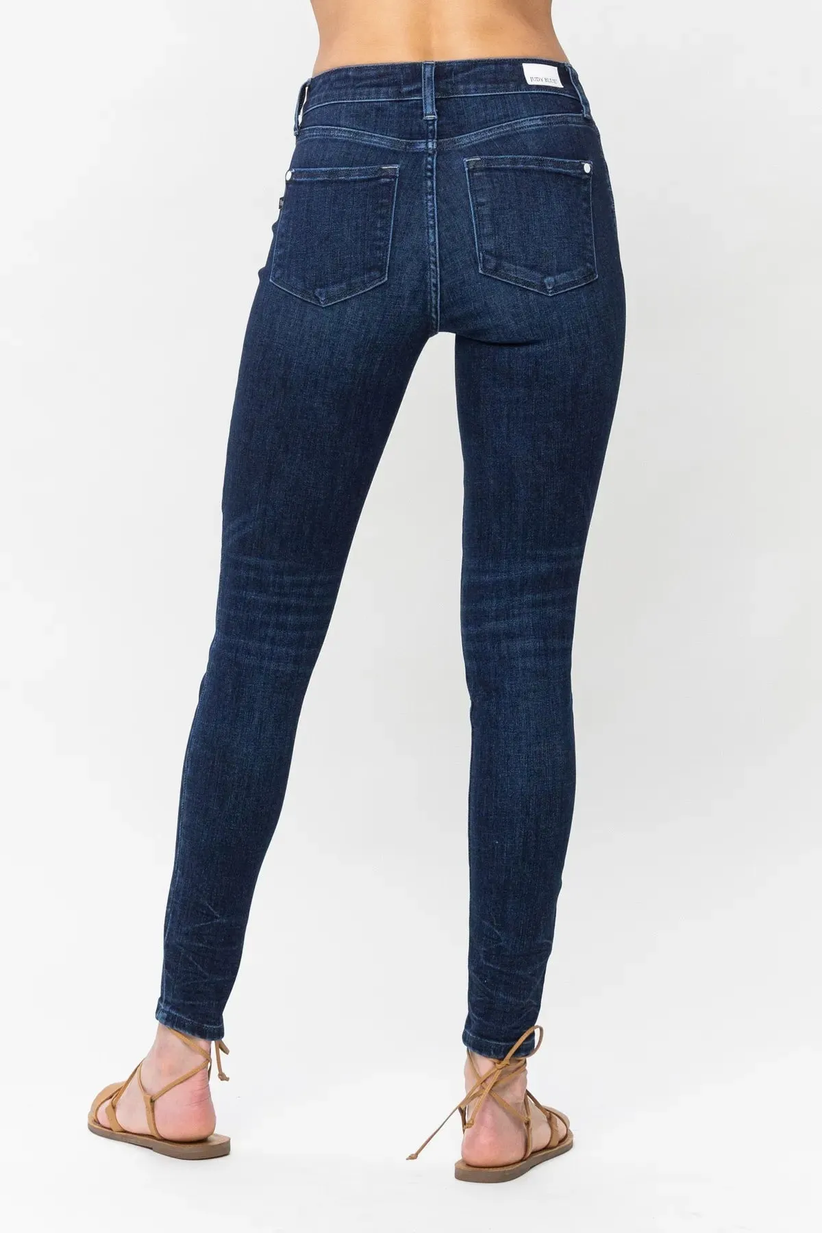 Judy Blue Crinkle Ankle Detail Skinny