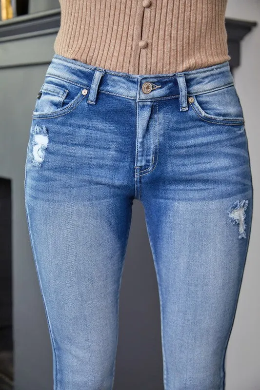 Kancan Mid Rise Super Skinny Jeans