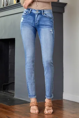 Kancan Mid Rise Super Skinny Jeans