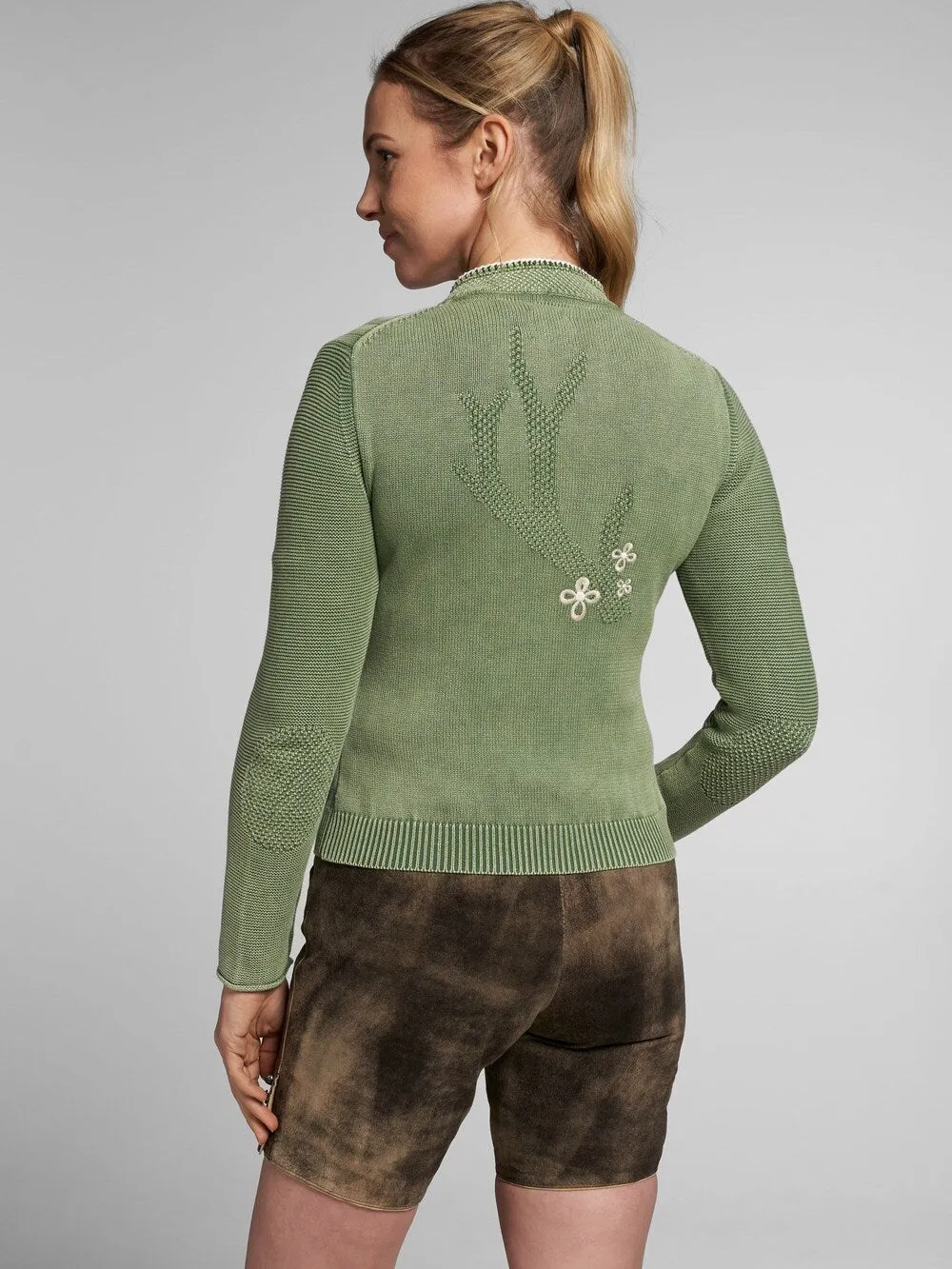 Knitted cardigan SPIETH & WENSKY Alexa, green
