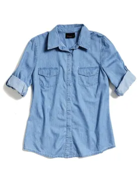 Levi's, blue denim womens shirt