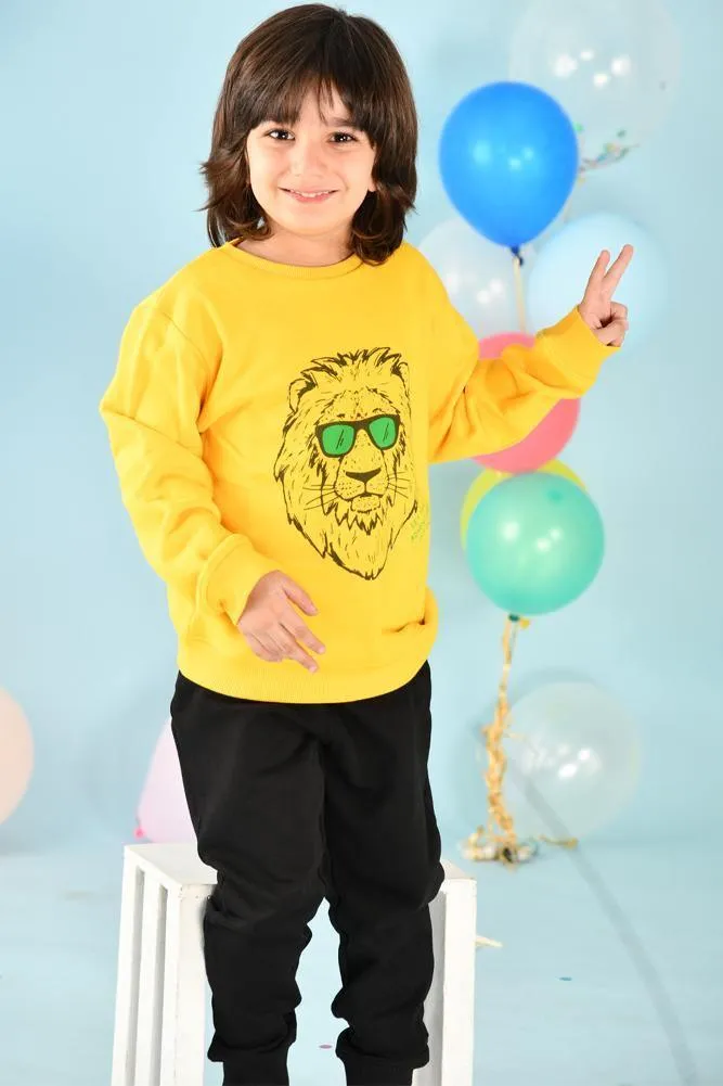 LION YELLOW SWEATSHIRT (FLEECE)