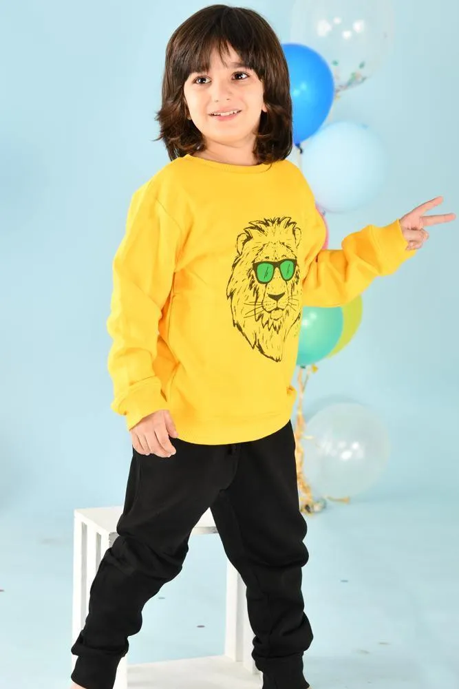 LION YELLOW SWEATSHIRT (FLEECE)
