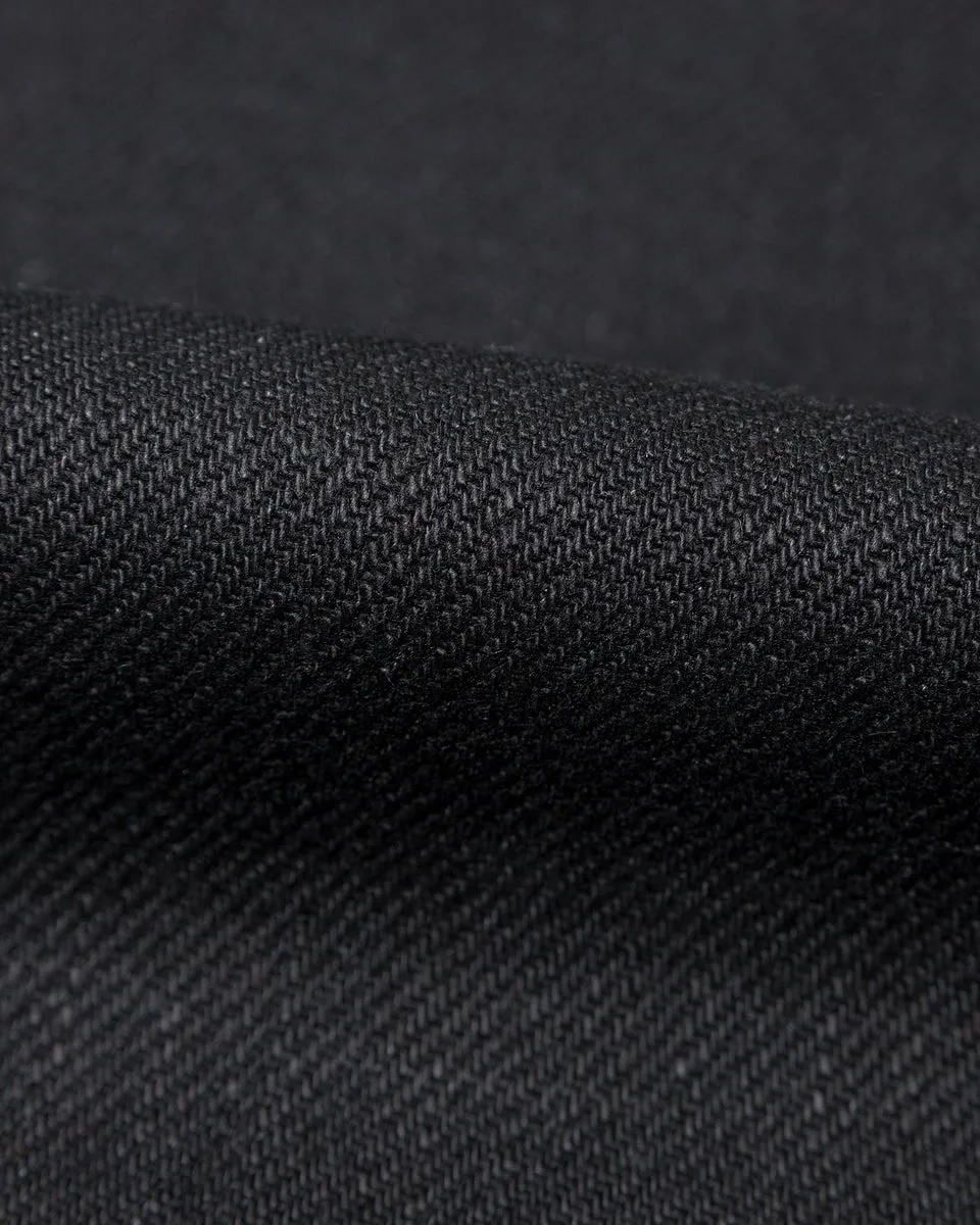 Naked & Famous Weird Guy Regular Tapered Mens Jeans - Solid Black Selvedge
