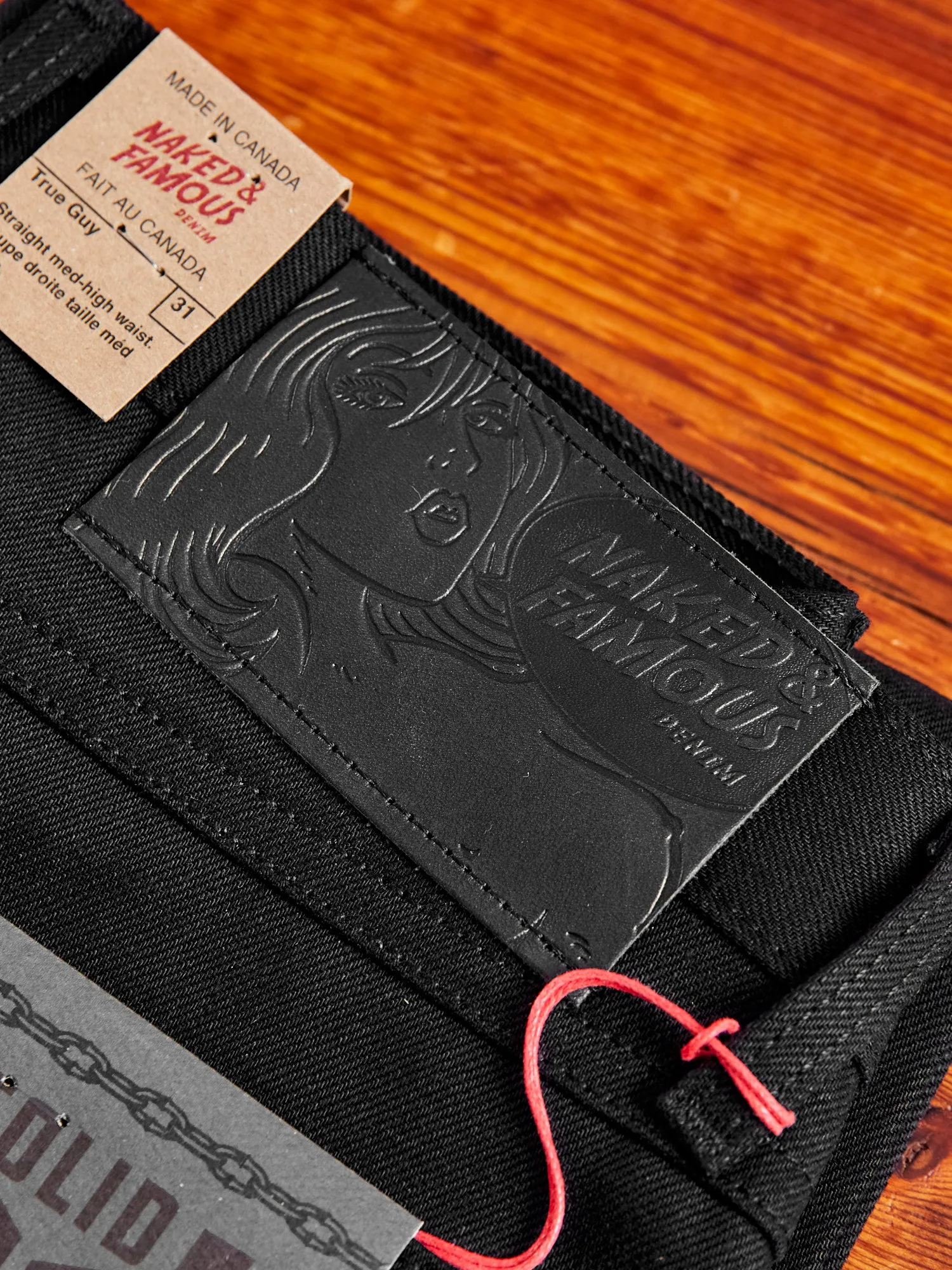 "Solid Black" 13oz Selvedge Denim - True Guy Fit