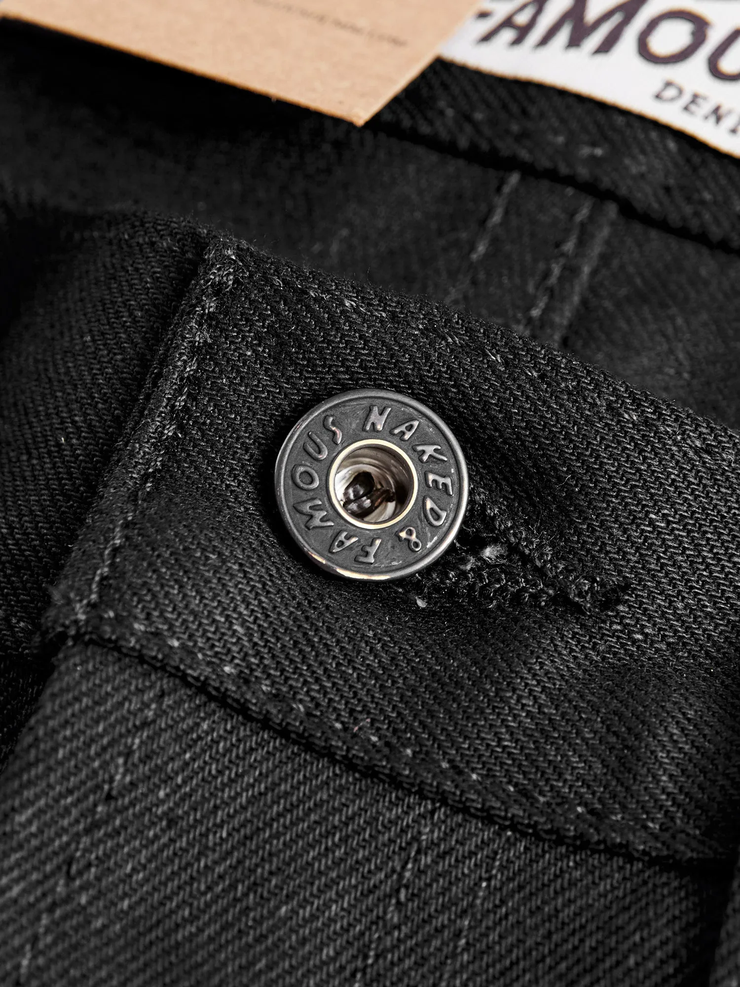 "Solid Black" 13oz Selvedge Denim - True Guy Fit