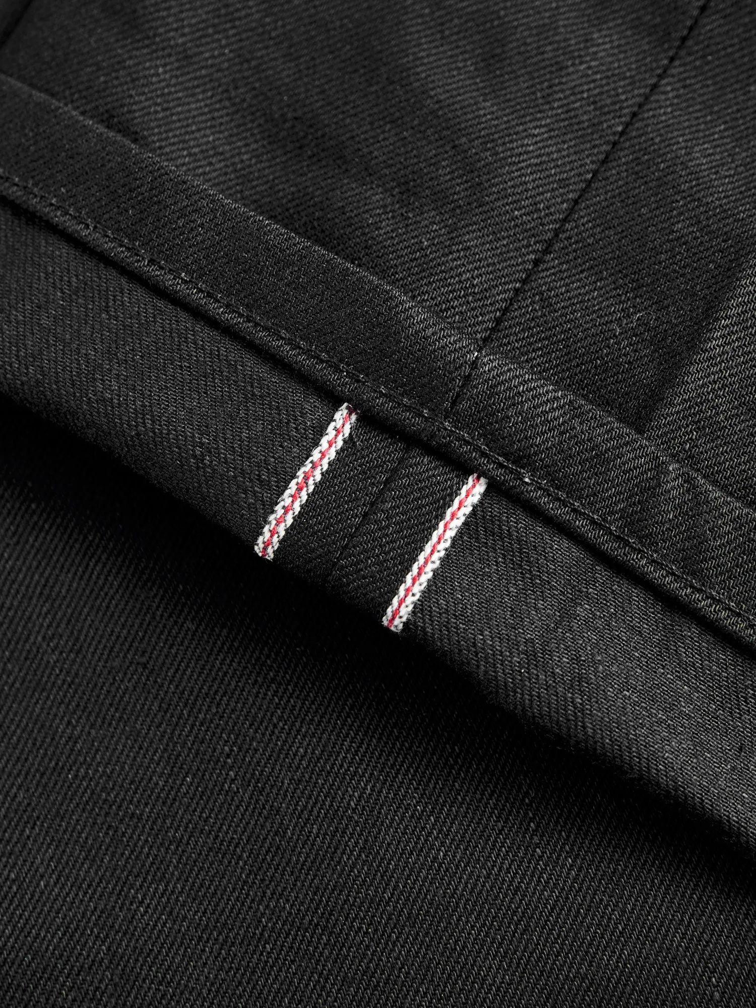 "Solid Black" 13oz Selvedge Denim - True Guy Fit