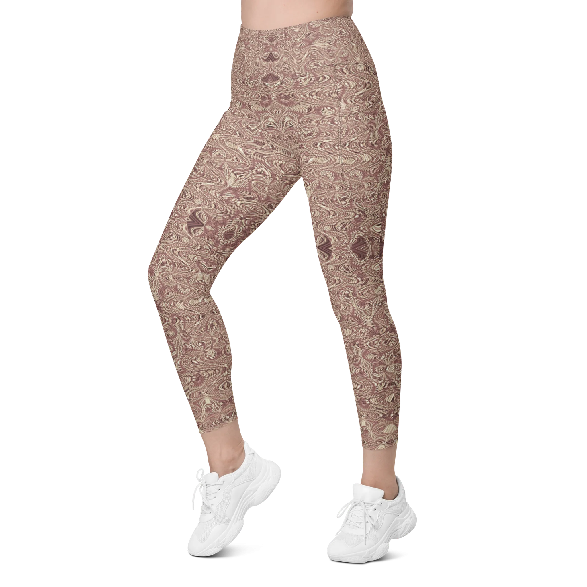 Recursia Alchemical Vision Leggings With Pockets In Pink