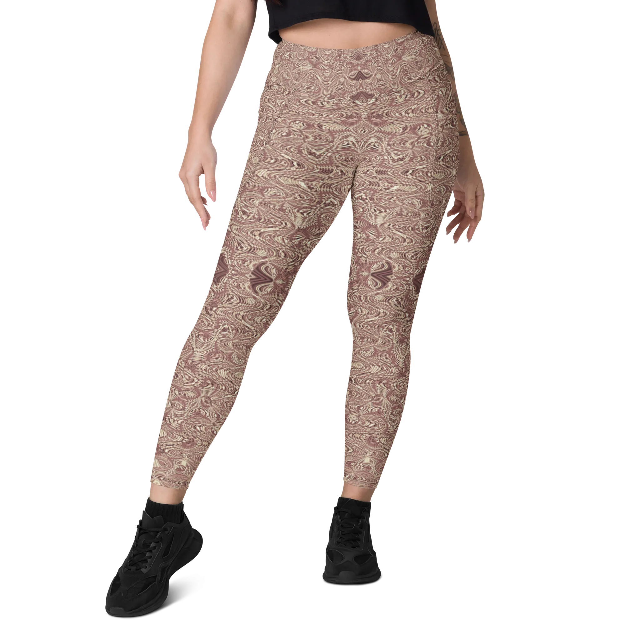 Recursia Alchemical Vision Leggings With Pockets In Pink