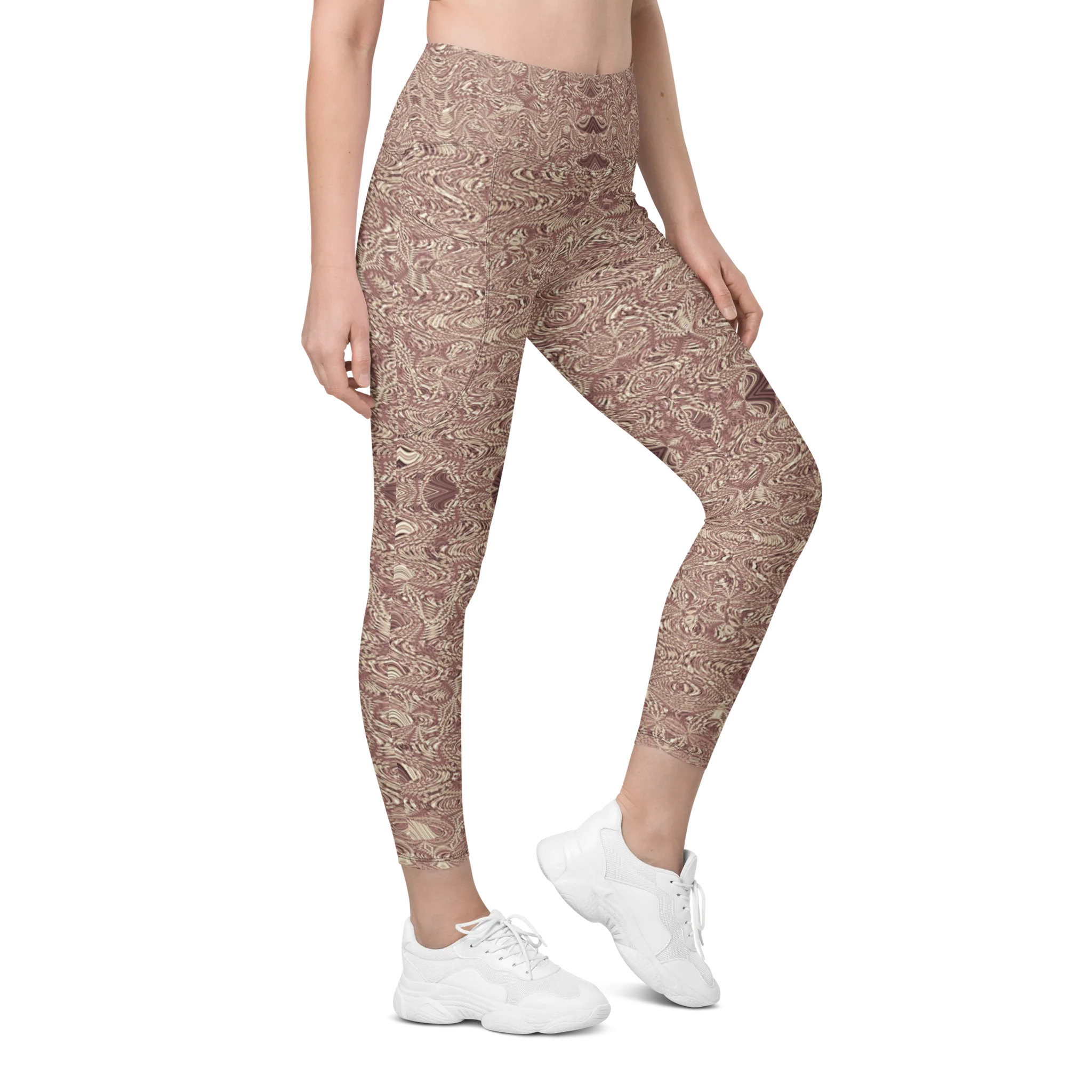 Recursia Alchemical Vision Leggings With Pockets In Pink