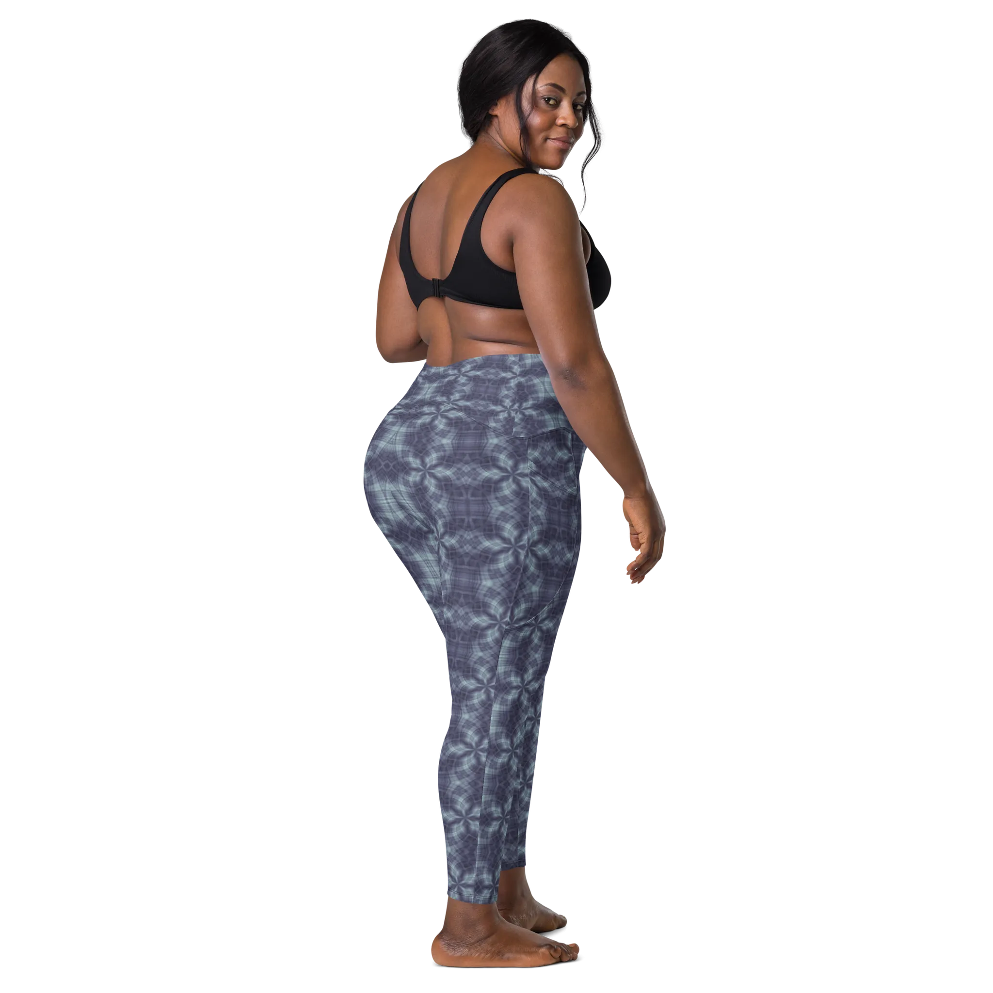 Recursia Argyle Rewired II Leggings With Pockets In Blue