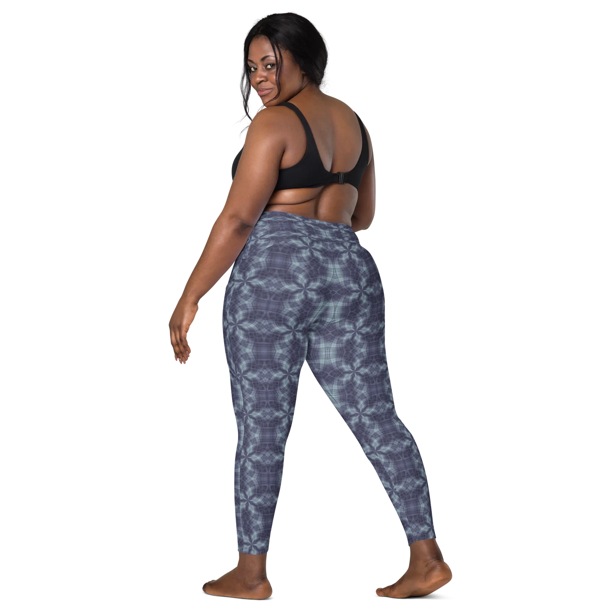 Recursia Argyle Rewired II Leggings With Pockets In Blue