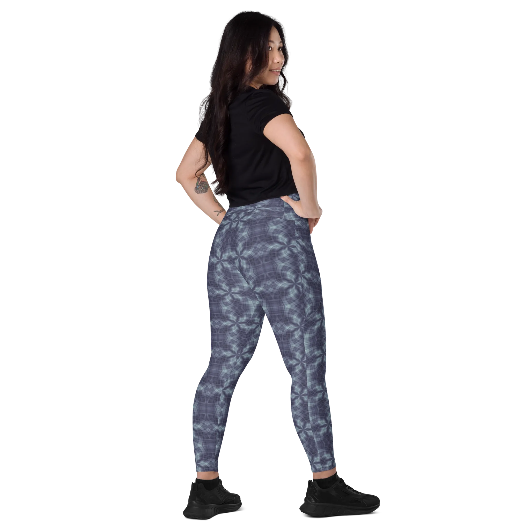 Recursia Argyle Rewired II Leggings With Pockets In Blue