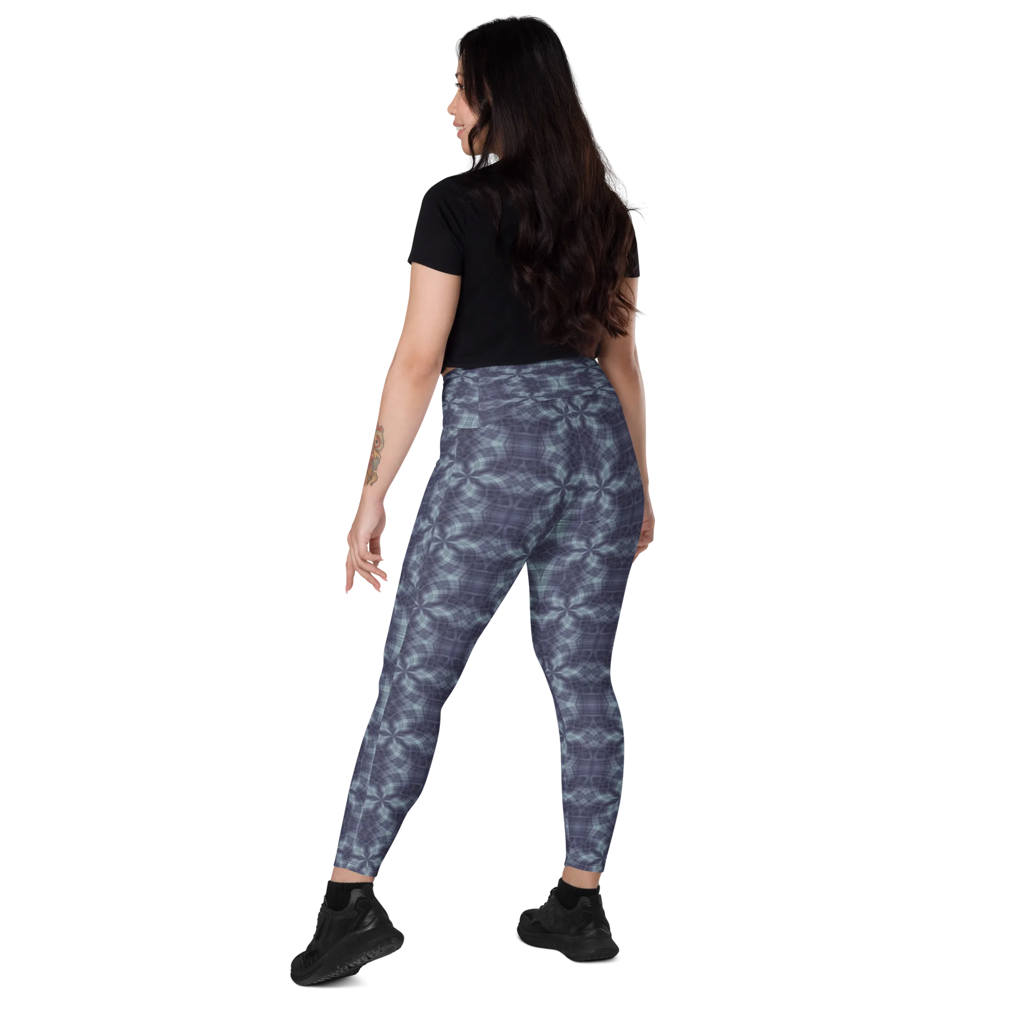 Recursia Argyle Rewired II Leggings With Pockets In Blue