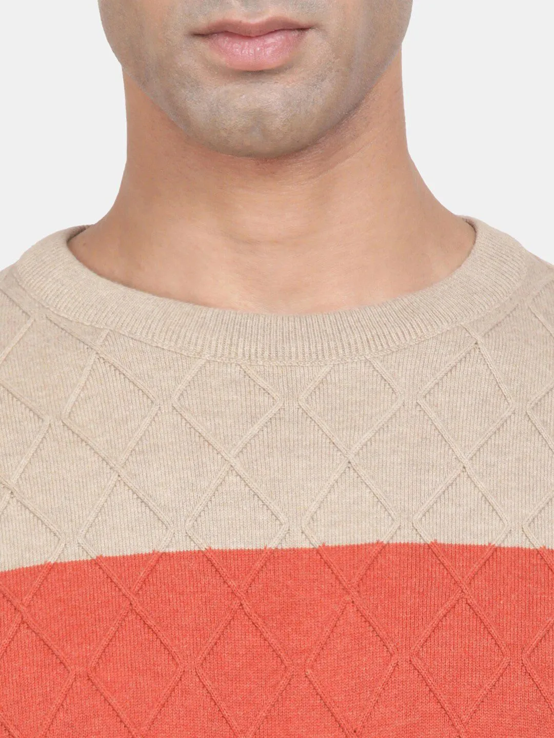 Round Neck Safari Melange Full Sleeve Pullover