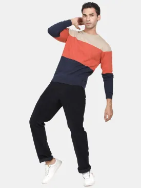 Round Neck Safari Melange Full Sleeve Pullover
