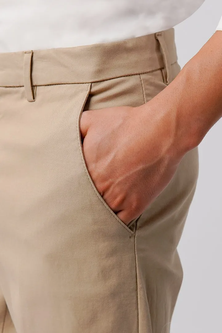 Straight Fit Chinos - Beige