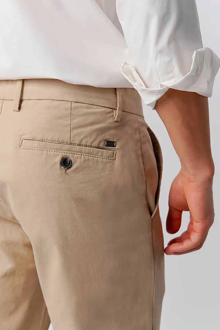 Straight Fit Chinos - Beige